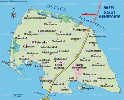 Karte Fehmarn